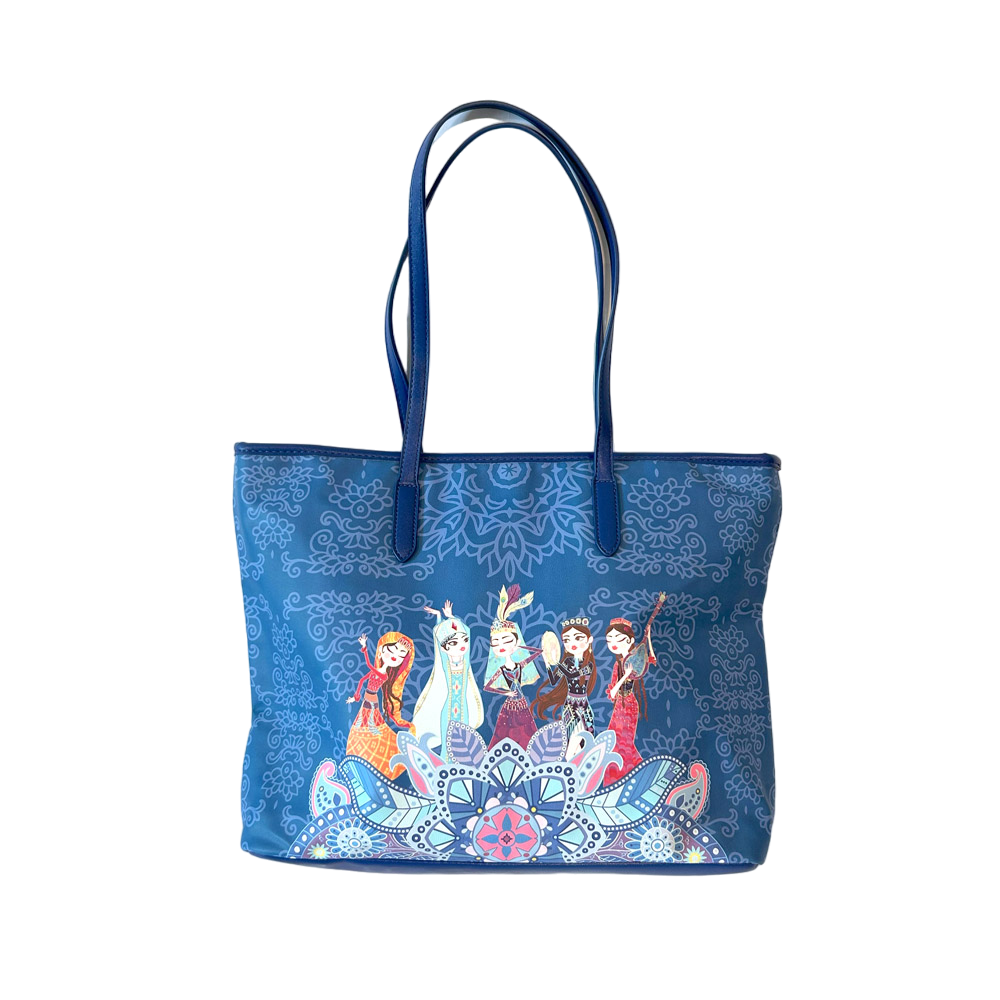 Printed shoulder bag 2024 new large capacity lightweight school bag versatile underarm women's bag